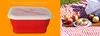 120pcs00ml Foldable Silicone Lunch Boxes with Fork Food Storage Containers Household Food Fruits Holder Camping Road Trip Portable Houseware