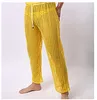 Sleep Bottoms sheer mesh Men casual trousers soft Mens Sleep Bottoms Homewear see through pants pajama loose Lounge