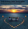 2PACK Solar Lights Outdoor - Flickering Flames Torch Lights Solar Light - Dancing Flame Lighting 96 LED Dusk to Dawn Flickering Tiki Torches