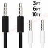 Car stereo Auxiliary Audio Cable 1m 2m 3m 3.5mm Male aux Cord line for mp3 pc speaker headphone