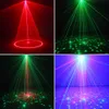 Remote Mini 24 Rood Groen Gobos Laser Effect Projector 3W Blauw LED Licht Bruiloft DJ Party Show Club Stage Lighting