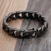 22cm (8,65 tum) bred 15mm 316L Rostfritt stål Högkvalitativ Curb Chain Bracelet Black Mens Fashion Xmas Presenter för Mens