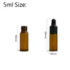 50pcs / parti 5ml mini tomma droppflaskor Portable aromaterapi Essenial Oil Bottle med glasögondroppare