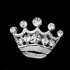 Mode Mini Broche Pins Crown Shape Broches voor Lady Alloy Broches 12pcs / lot FBR002