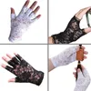 2016 Kobiety Vintage Niesamowite Goth Party Sunscreen Sexy Dressy Koronkowe Rękawiczki Anti-UV Mittens Styl bez palców