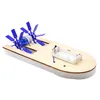 Double Paddel Electric Minglun Boat Speedboat Primär och sekundär pusselseteknik Small Production Ship Model Popular Science Experiment Solar Energy Toys