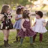 아기 옷 소녀 039S 드레스 여름 소녀 빈티지 꽃 레이스 스트랩 고삐 드레스 유럽 미국 어린이 의류 18761276304