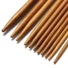 55pcs 11 tamanhos de bambu carbonizado A agulhas de tricô duplo de tricô de chapéu de camisola de cachecol de crochê Hook3052480