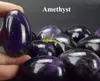 20sets/lot 3pcs Drilled Amethyst Crystal Yoni Egg Kegel Exercise Crystal Healing Reiki Chakra Jade Egg For Women Health Care