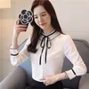 new arrived 2018 Spring blouse women fashion shirt Women's Long-sleeved Korean chiffon shirt white clothing D461 30