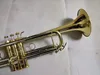 Profesyonel Trompet Bb B Düz Yüksek kaliteli Pirinç Altın boyaması Trompet Üst müzik aletleri Pirinç