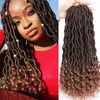 OMBRE COLOR GODDESS LOCS HAIR marley braiding hair Extensions free ship 2021 fashion 18inch crochet braids hald wave hald curly for black women