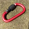 Aluminium Alloy Vintage D Shape Key Ring Fashion Jewelry Accessory Carabiner Snap Clip Hook Lock Outdoor Buckle Climbing Hiking Keyring