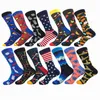 Men's Socks Brand Quality Happy 16Colors Cartoon Axe Leaves Flag Animal Winter Socks Men Combed Cotton Calcetines Largos Hombre