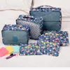 6 pièces/ensemble sac cosmétique pour femmes hommes sac de voyage étanche haute capacité bagages vêtements rangé Portable organisateur étui à cosmétiques