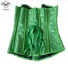 Wechery Sexy Waist Trainer Corsetto Corpetto Brocade Royal Wedding Jacquard Corsetti e Bustini per Donna Modellazione Corsetto con Cinghia