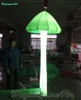 3m / 4m照明キノコの素敵な背の高いキノコの膨脹可能な緑の膨脹可能なキノコの風景の装飾のための光