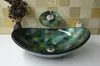 Badrumsmodert glasfat Handcraft Counter Top Boat Shaped Basin Wash Basins toordrobe Shampo Vessel Sink HX0172053669