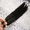 7A Natural Black Stick Dica Extensões de Cabelo Profunda Curly Queratina Humana Eu Ponta Extensões de Cabelo 100g Kinky Curly Keratin Ponta Extensão Do Cabelo Humano