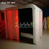 Unique Designd White Outside Black Inside Inflatable Photo Booth Props/Backdop Photo Wall With Led Lighting For Rental Advertising/Wedding