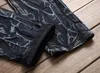 Fashion Mens Blenched Black Jeans Designer Tie Dye Scratted Strucy Land Denim Pantal