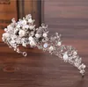 Silver crystal beads crown crown princess hair bride wedding accessories