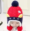 冬の暖かい漫画の動物猫の帽子のための男の子の女の子の編みクリチウム乳児の甘い幼児の帽子子供の頭の暖かい卸売