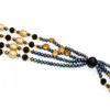 Bijoux en perles d'eau douce naturelles 6-7mm collier de perles d'eau douce noires pour le cadeau surprise de la mère