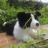 simulation animal dog plush toy doll realistic border collie dolls pet animals for children friends gift decoration 24inch 60cm DY50409