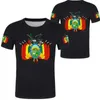 BOLIVIEN T-Shirt DIY kostenlos nach Maß Name Nummer Bol Land T-Shirt Bo Nation Flagge Spanisch College bolivianische Druck Foto Kleidung