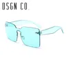 DSGN CO. 2018 heißeste Trend Dreamer Sonnenbrillen für Männer und Frauen 8 Farben-Quadrat-Randlos Mode Sonnenbrillen UV400