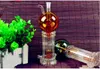 Double 2 layer heart water bottle with color ball Wholesale Glass bongs Oil Burner Glass Water Pipe Oil Rigs Smoking Rigs