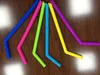 50sets/lot 6pcs 25cm Longth Silicone Drinking Straw Reusable Straws with 2pcs cleaner brush For Home Party Bar Accessories