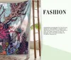 Parede pendurada na tape￧aria cabe￧as de animais imprimir manta de praia Toalha de parede de parede carpete decorativo para sala de estar Tape￧arias de arte Tiger elep255q
