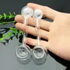 透明なガラス凹面パンガラスBBONGウォンパイプチタンネイルグラインダー、喫煙パイプミックスカラー用ガラスバブラー