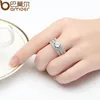 Mode Silver Färg Bridal Set Ring För Kvinnor Med Paved Micro Zircon Crystal Bröllop Smycken Yir031