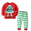 Baby Christmas Home Deskleding Elk Santas Buddy Bear Xmas Dress Uniform Gedrukte lange mouw Boy Girl Clothing Sets Pajama Outfit6774556