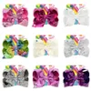 135 styles JOJO SIWA 8inch LARGE Rainbow Unicorn Signature HAIR BOW with card and sequin logo baby girl Children Hair Accessories hair clip