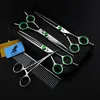 professional freelander 7.0 inch pet hair cutting/thinning scissors Fishbone scissors Black/Silver/Green with case