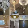 LED K9 Crystal Plafond Light Lilcts LAXE CHANDELIERS LIGHTS PENDANT ÉCLAIRAGE AND POUR ESTAIRS LOBBY COUNTRAL HOUSE Showroom Living2026787