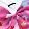 Unicorn Hair Bows Kids Girls Elastische Haarbanden Lint Boog Haarste Touw Paardenstaart Hoofdband Nieuwe DDA762