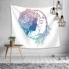 Décoration de la maison tenture murale tapisserie soleil lune visage impression nappe drap de lit serviette de plage fournitures de fête toile de fond photo de mariage