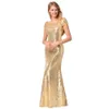 MissHow Women świecenia Rose Gold Long Cekiny Druhna Dress 2020 Prom / Suknie Wieczorowe Wieczorowe Suknie Party Tanie