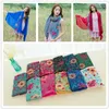 겨울 수 놓은 꽃 Viscose 스카프 목도리 두건 인쇄 면화 스카프 및 랩 Foulard Sjaal 이슬람 Hijab