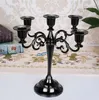 New Metal Candle Holders 5-arms/3-arms Candle Stand Wedding Decoration Candelabra Centerpiece Candlestick Silver/Gold/Black/Bronze 4 Colors