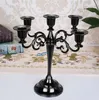 Nouveau bougeoirs en métal 5 bras / 3 bras bougeoir décoration de mariage candélabre pièce maîtresse chandelier argent / or / noir / bronze 4 couleurs