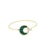 Bracelet de lune en pierre naturelle, couleur or, cristal rose, Turquoise, bijoux pour femmes