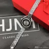 Nowy styl mody kobiety oglądają pełną diamentową sieć stali Stal Sieć na rękę luksusowy kwarcowy zegar wysokiej jakości projektant mody W193L
