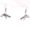 Aprikos Fu Vintage Silver Animal Rhino Charm Pendants dingle örhängen för Womengirl Fashion Jewelry Gift6203864