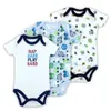 3 st Lot Baby Boys Tjejer Kläder Baby Bodysuiter Kortärmad 100 Bomull Barn Småbarn Underkläder Infant Romper Factory Partihandel